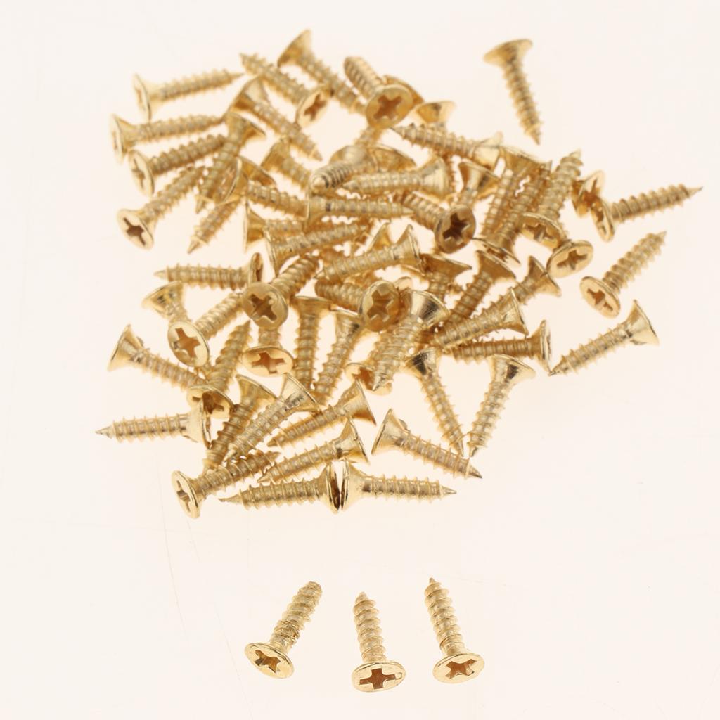 7x12pcs Wooden Box Buckle Triangle Flower Metal Hasp Latch Buckle Yellow