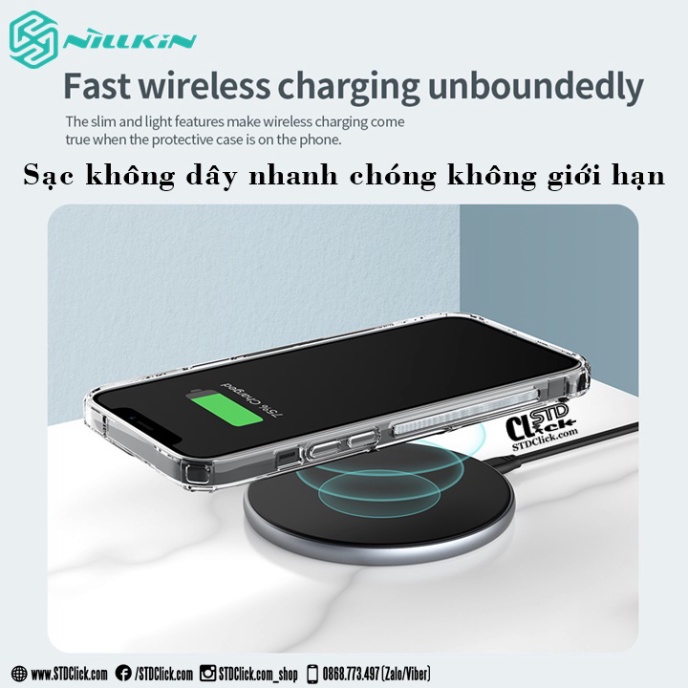 ỐP LƯNG DÀNH CHO ĐIỆN THOẠI IPHONE 14 - 14 PRO - 14 PLUS - 14 PRO MAX NILLKIN NATURE TPU PRO LƯNG KÍNH PC TRONG VIỀN DẺO