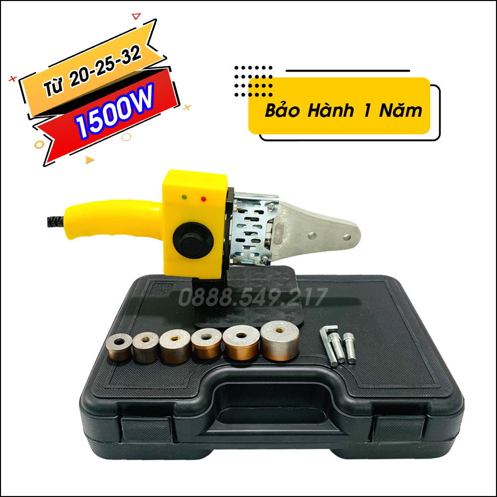 Máy Hàn Nhiệt Ống Nước - Hàn Ống Công suất 1500W Có Núm Điều Chỉnh Hàn Ống Từ 20mm-25mm-32mm