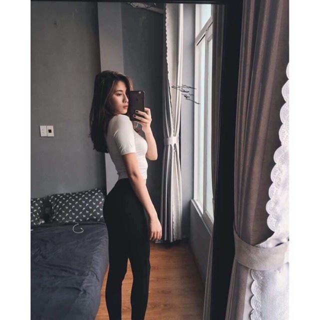 Quần nữ quần Legging dáng cạp cao