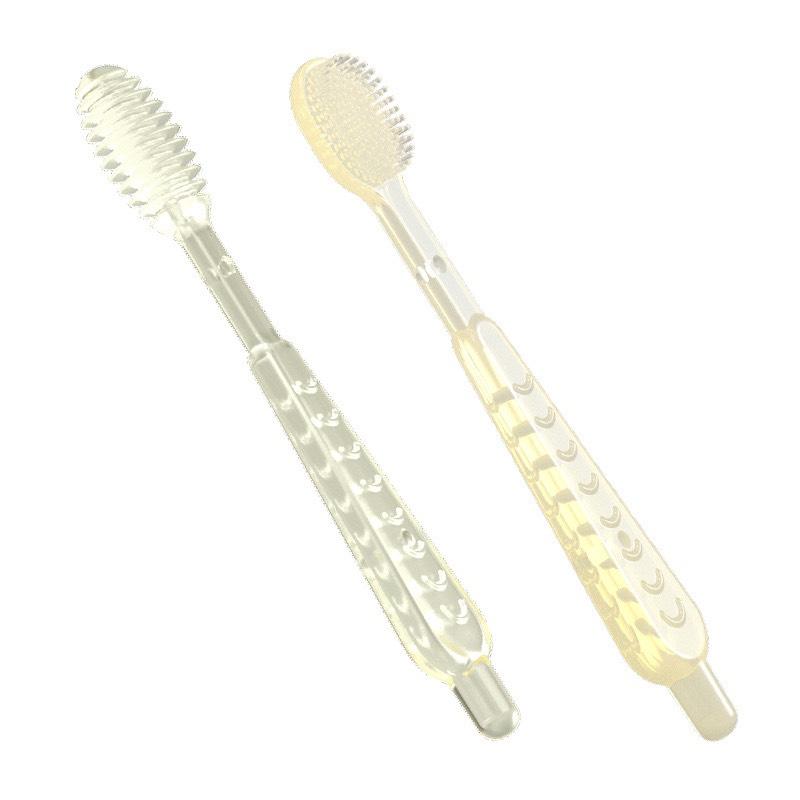Bộ Rơ Lưỡi Kèm Bàn Chải Đánh Răng Silicone Siêu Mềm Cho Bé Từ 0 - 18 Tháng Tuổi - Tưa Lưỡi Silicone