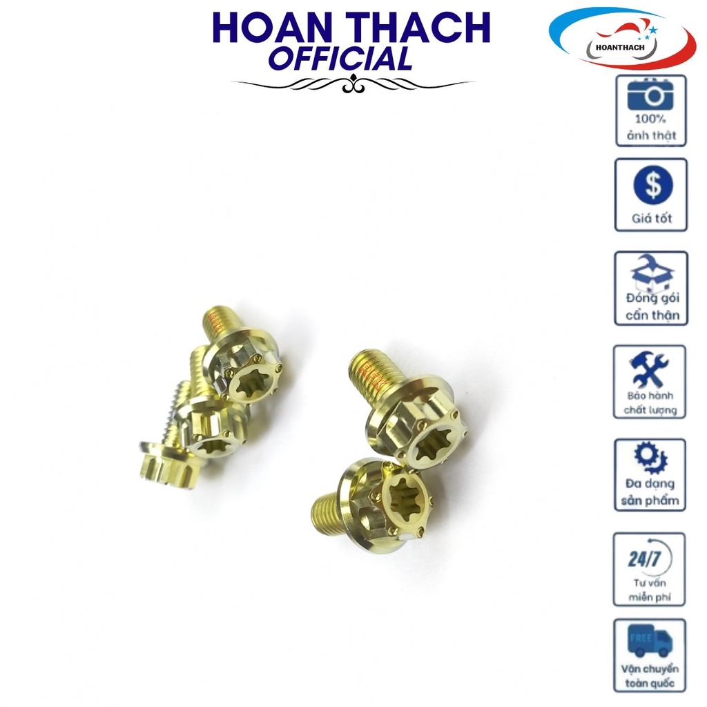 Ốc 8L10 Titan Vàng Đầu Salaya dùng cho nhiều dòng xe HOANTHACH SP017499 (giá 1 con)