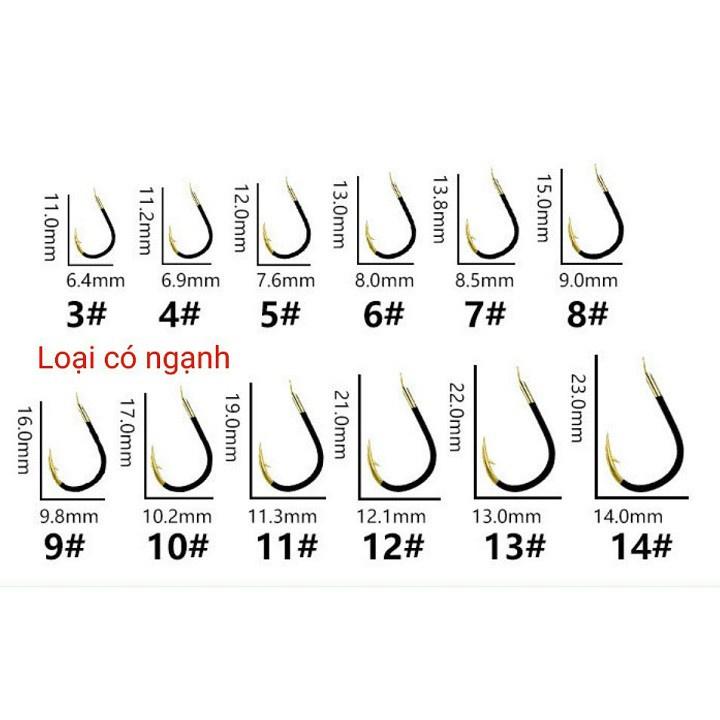 Lưỡi Câu Cá JC Seiko Siêu Cường Lưỡi Câu Cá Có Ngạnh Không Ngạnh Siêu Bén Cao Cấp LC19