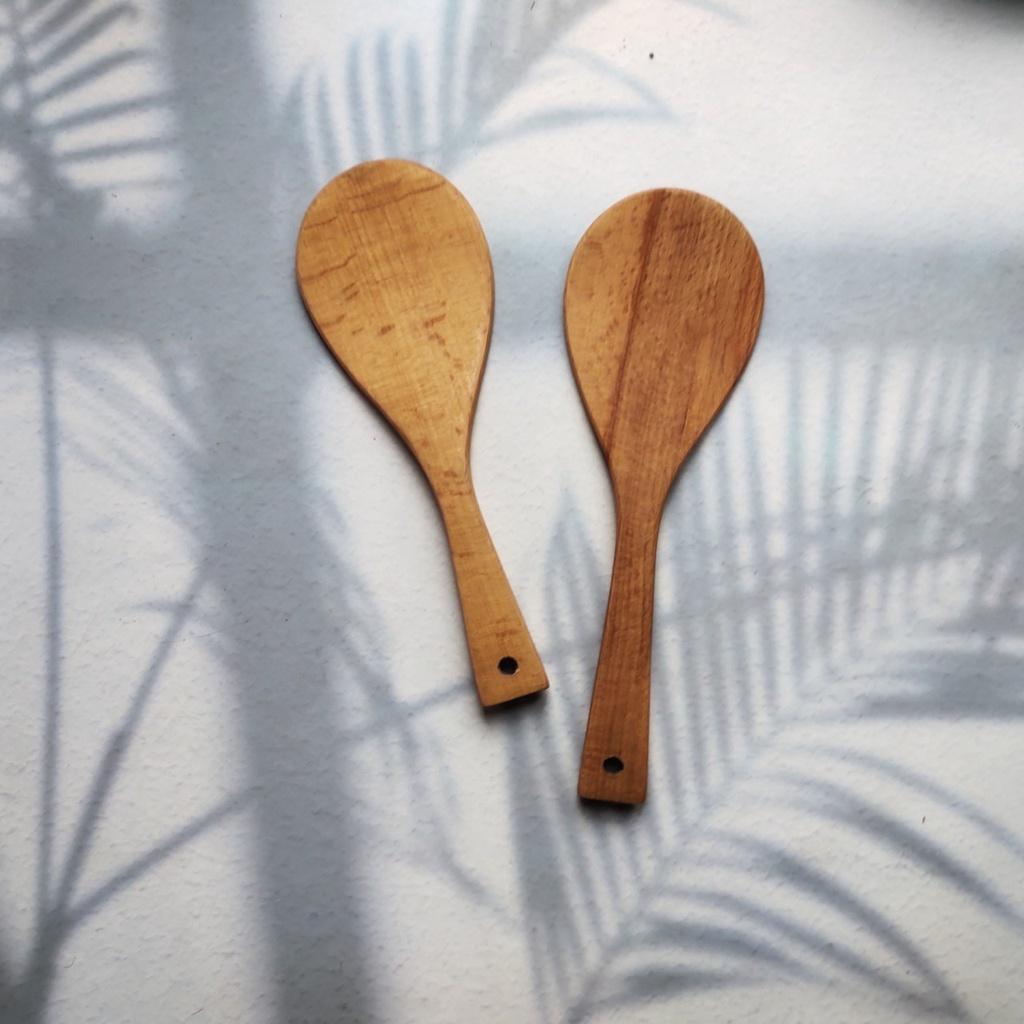 Muôi Cơm, Vá Múc Cơm Bằng Gỗ Beech Cỡ 20cm Siêu Đẹp