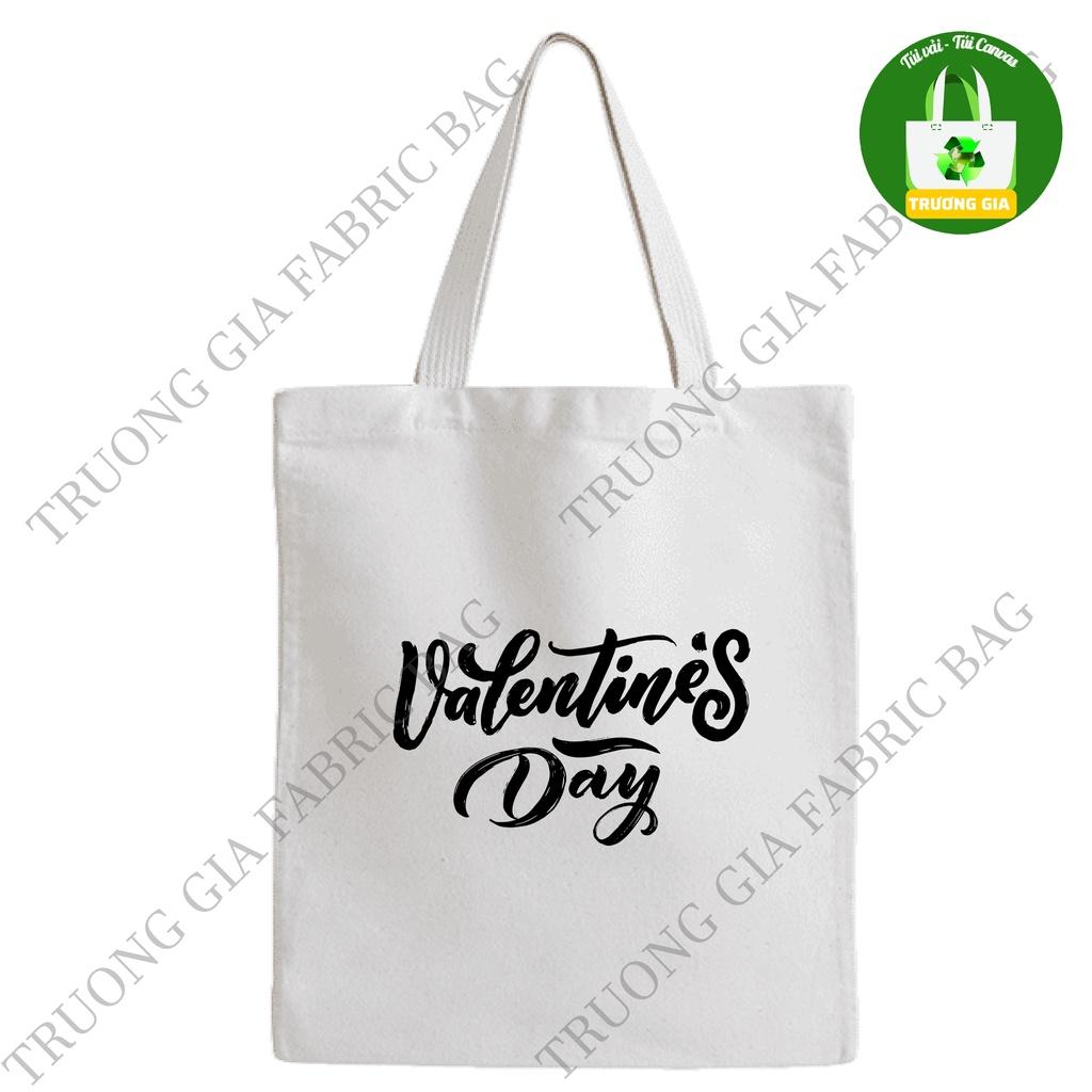 TúI Vải tote canvas Trắng in hình LETTER không khóa kéo 26x33 Trương Gia Túi Vải - Túi Canvas