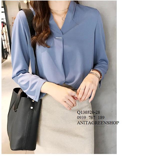 Q130220 ÁO KIỂU LỤA CÔNG SỞ