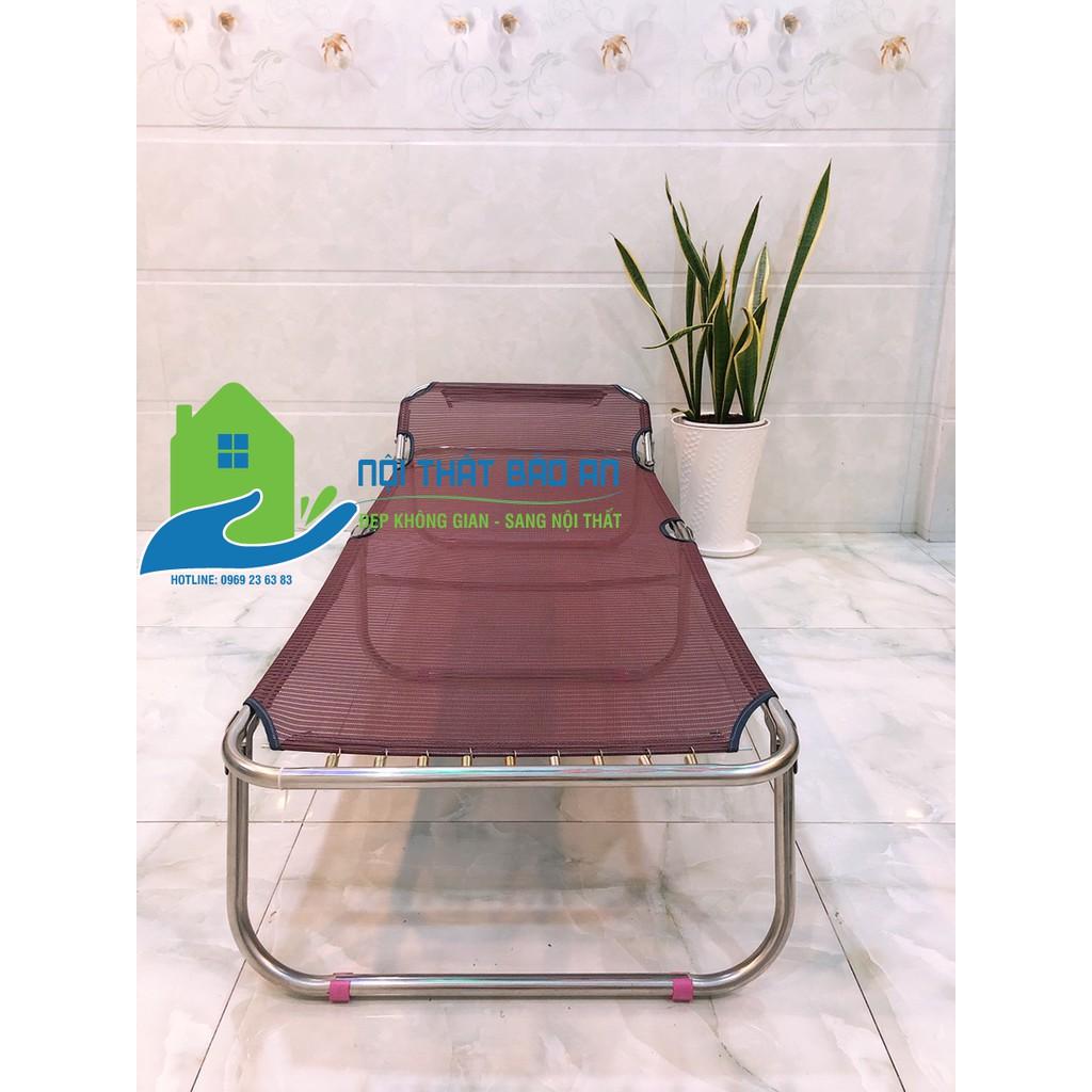 Giường xếp lưới khung inox -GX12
