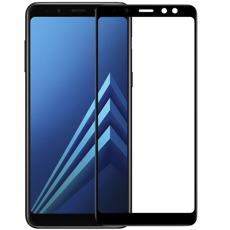 Miếng dán kính cường lực full màn hình 111D cho Samsung Galaxy A8 Plus 2018 hiệu HOTCASE (siêu mỏng chỉ 0.3mm, độ trong tuyệt đối, bo cong bảo vệ viền, độ cứng 9H) - Hàng nhập khẩu