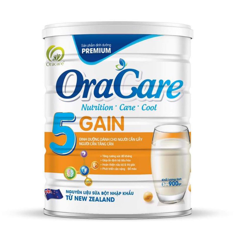 Sữa OraCare Gain Sure lon 900g - Dinh dưỡng dành cho người gầy, người cần tăng cân