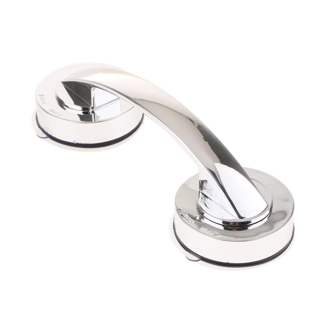2xStrong Suction Cup Cabinet Handle Glass Door Pull Window Knob Decor Silver L