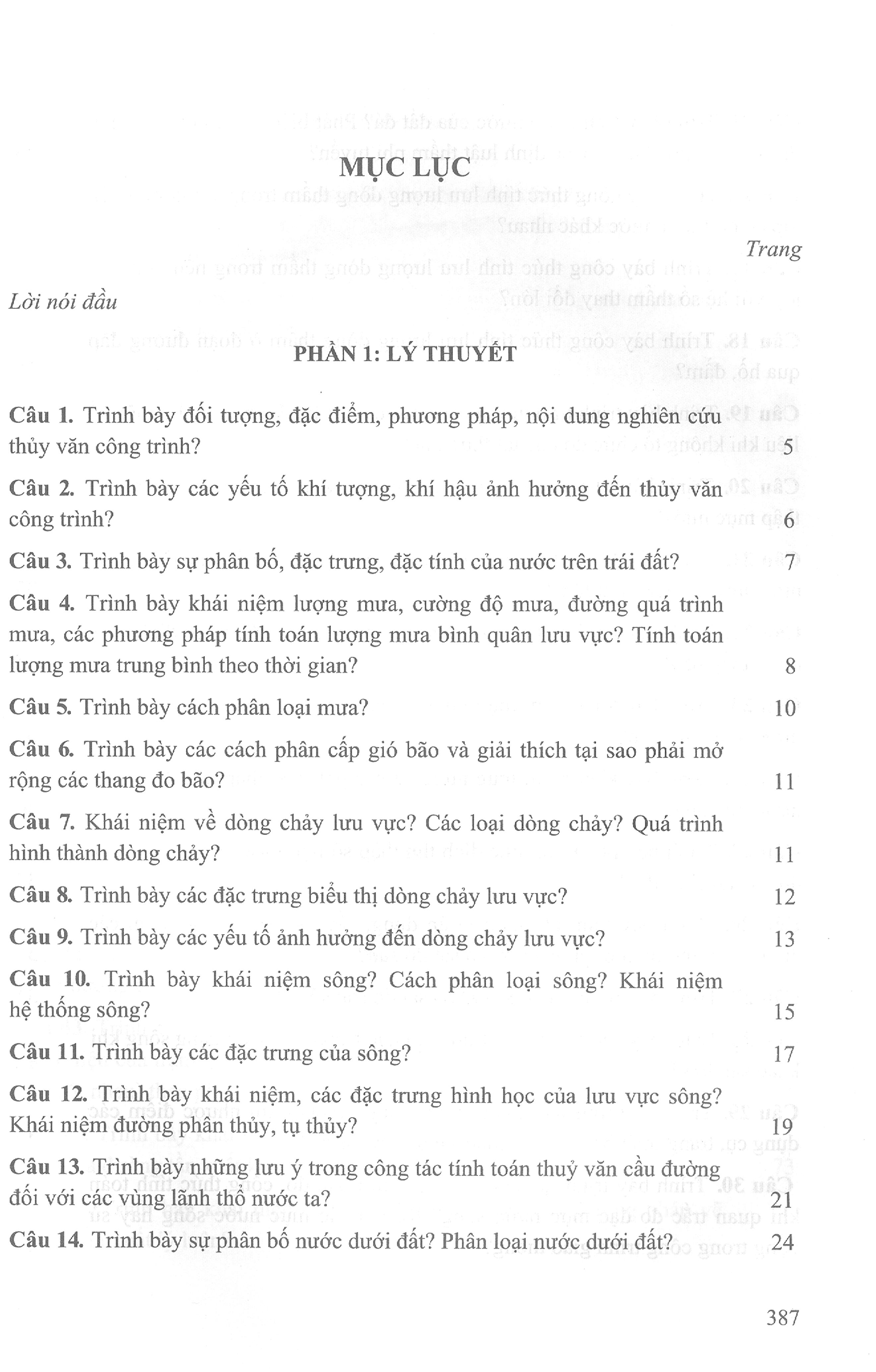 Ôn Tập Thủy Văn - Thủy Lực Công Trình Giao Thông