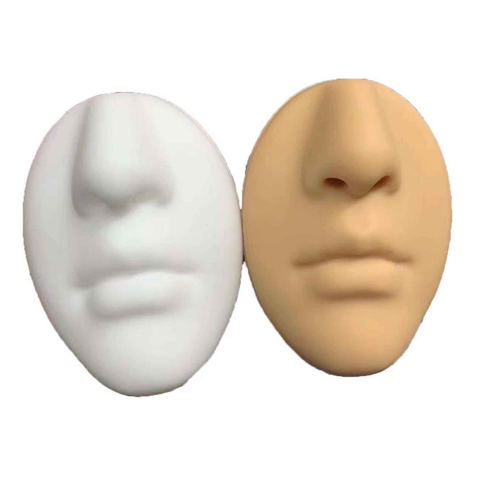 Silicone Face Model Portable Mannequin Flexible for Jewelry Display Nose