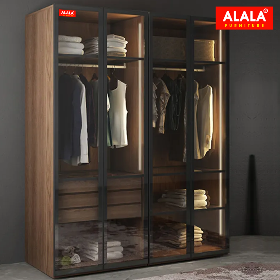 Tủ quần áo ALALA291 cánh kính cao cấp/ Miễn phí vận chuyển và lắp đặt/ Đổi trả 30 ngày/ Sản phẩm được bảo hành 5 năm từ thương hiệu ALALA