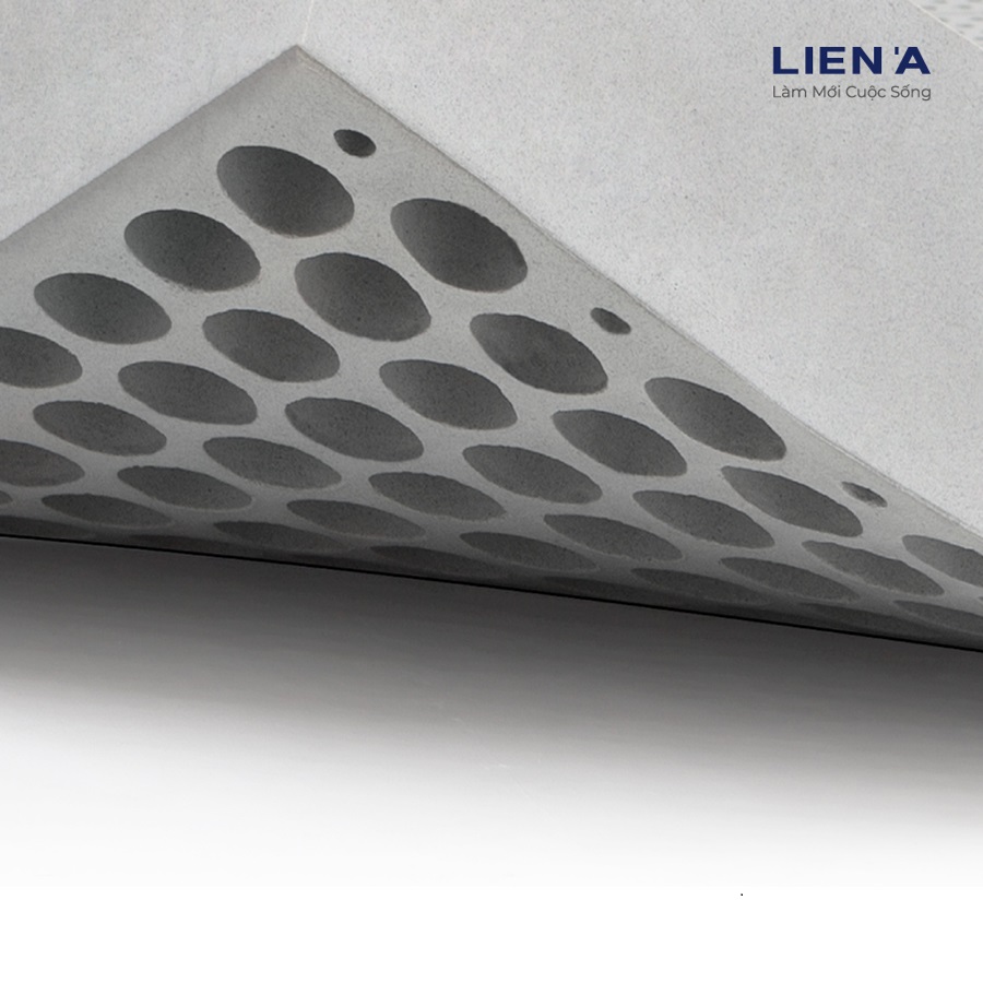 Nệm Cao Su Liên Á Ladome Grey Cao 10cm - Giường Đơn - Cao Su Thiên Nhiên 100