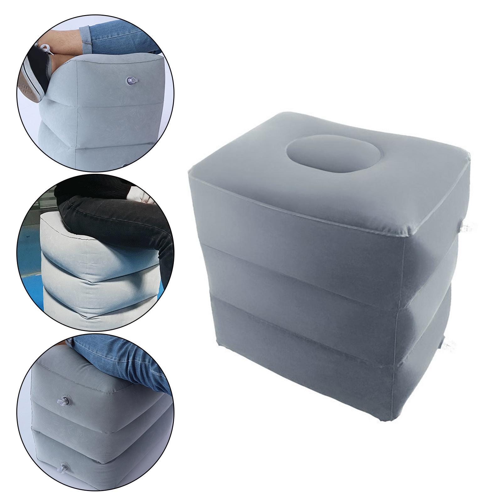 Inflatable Leg Foot Rest Foot Rest Pillow for Travel Accessory Flights Gray