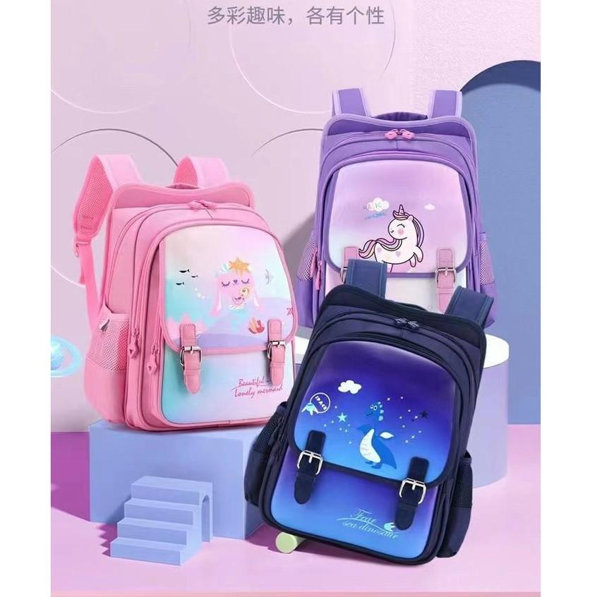 Balo chống gù cho bé CHỐNG NƯỚC Siêu Nhẹ Balo Chống Gù Học Sinh Tiểu Học
