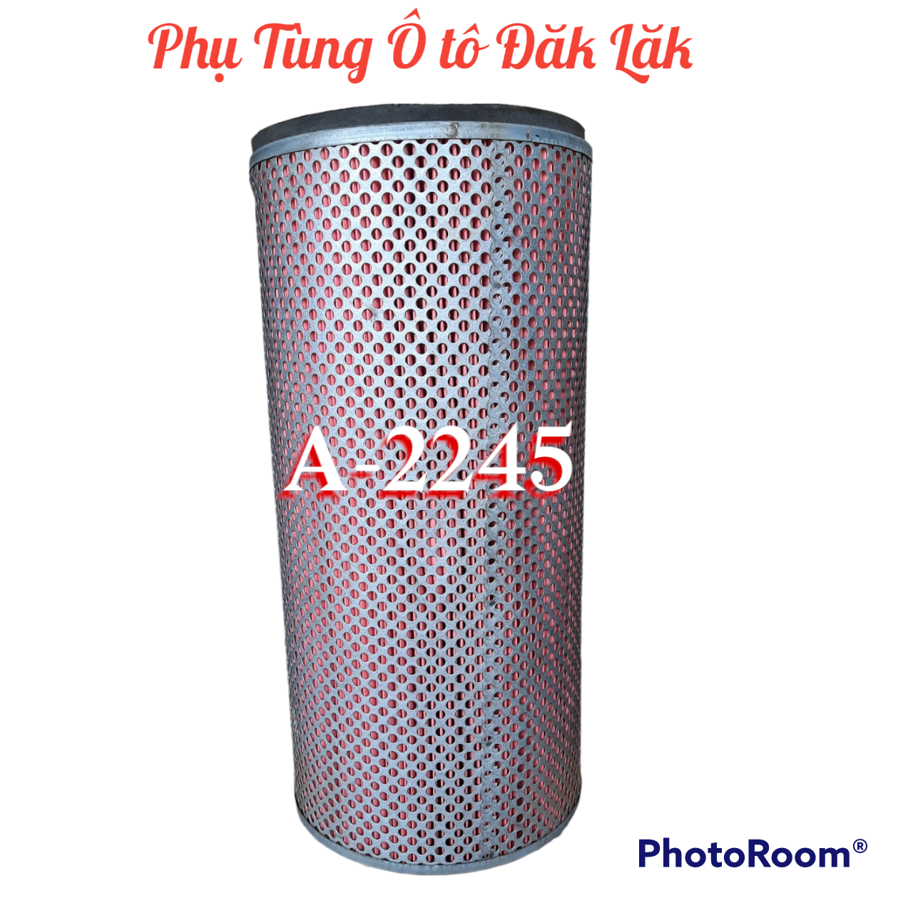 Lọc gió Hyundai 5 tấn A-2245, hàng Hankok. Kích thước lọc 220*450, sắt đáy sâu