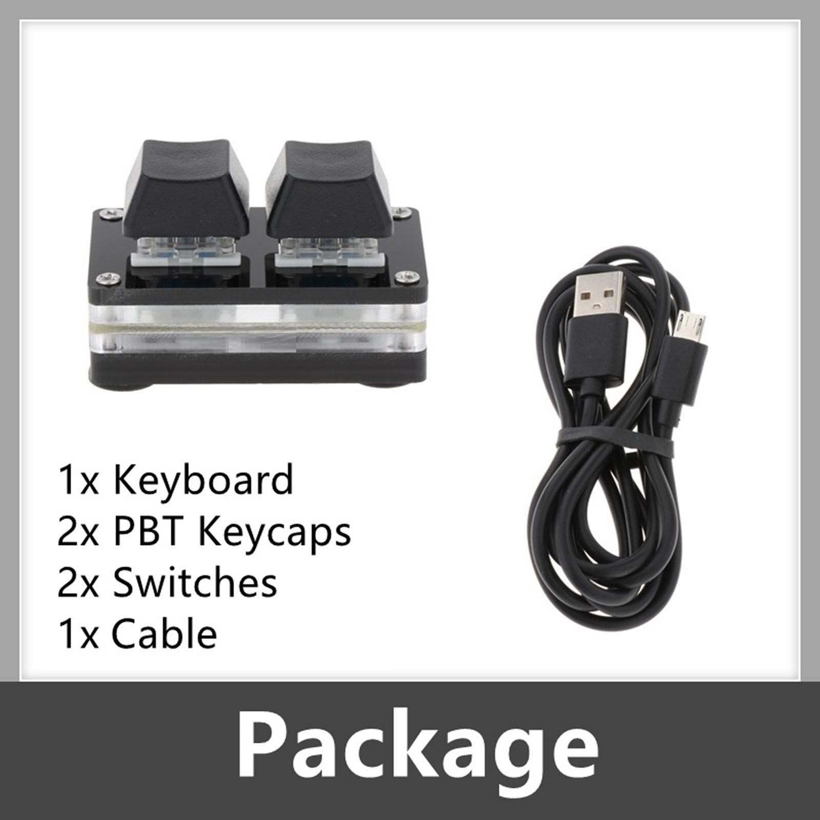 2-Key Game Keyboards Hot Swap Professional Standard Keyboard Programming for PS Designer