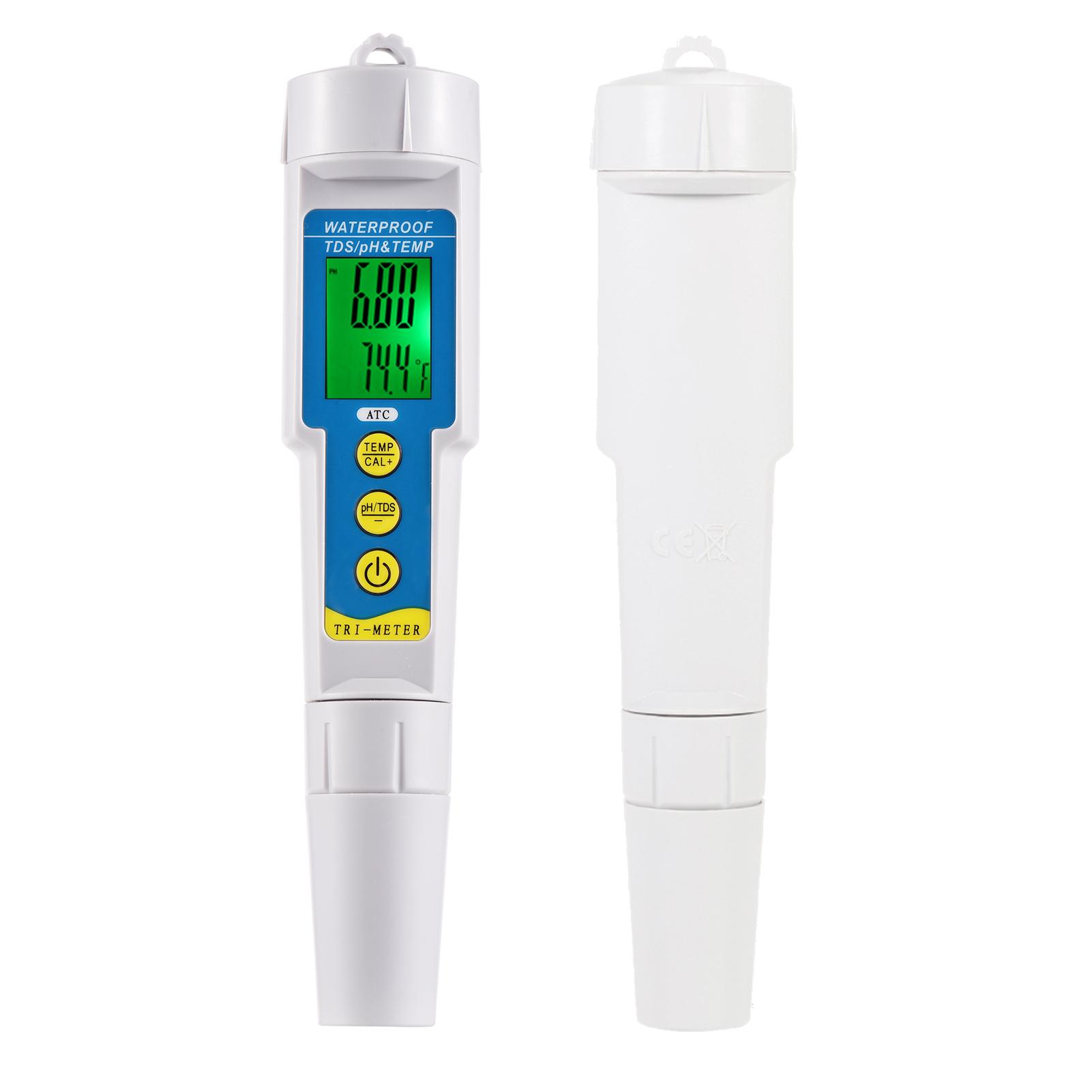 Mini Professional 3 in 1 Water Quality Tester Multi-parameter Water Quality Monitor pH & TDS Meter Acidometer Water Quality Analysis Device