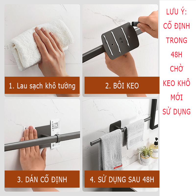 Giá Treo Khăn Tắm Dán Tường Thiết Kế Hiện Đại Dán Tường và Khoan Vít