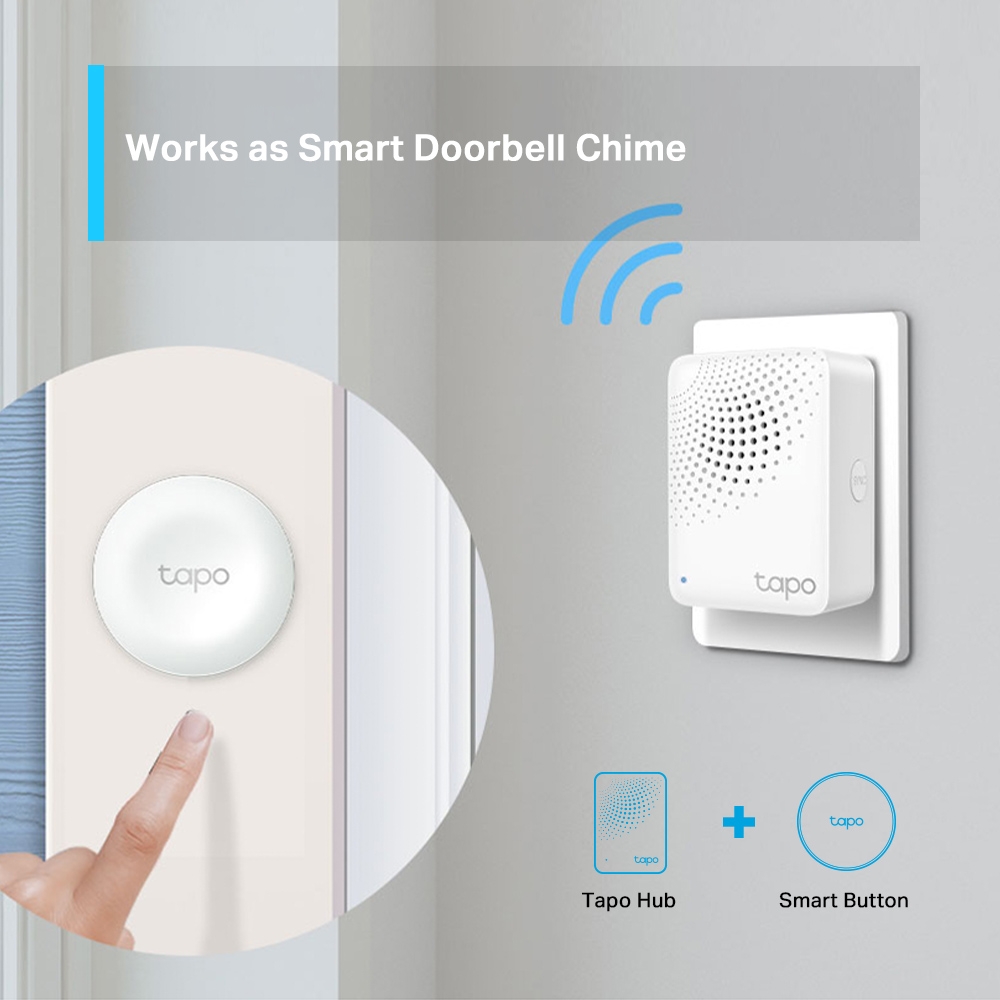Hub thông minh TP-Link Tapo H100 | Có chuông báo | Chuông cửa thông minh | Kết nối tối đa 64 thiết bị | Bảo hành 2 năm