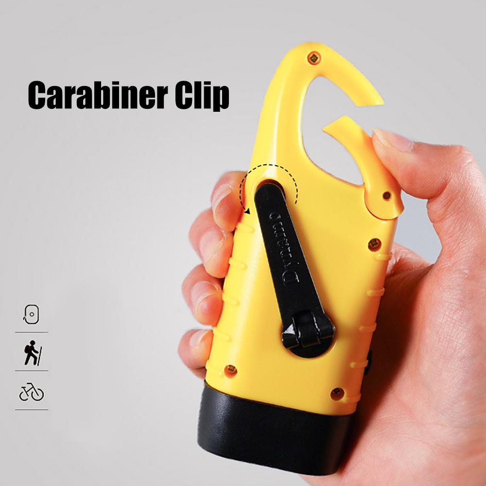 Đèn pin Dynamo mini cầm tay sạc năng lượng mặt trời Đèn pin khẩn cấp đèn pin có kẹp để cắm trại ngoài trời