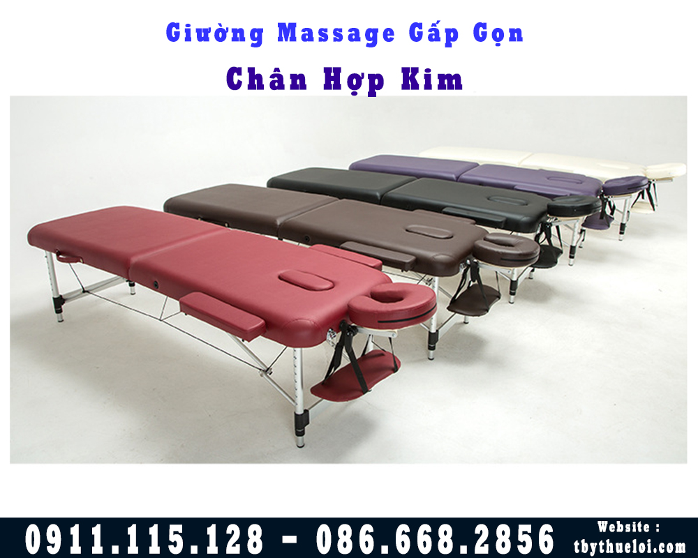 Giường Massage Gấp Gọn Chân Hợp Kim HL2 - Giường Spa Di Động