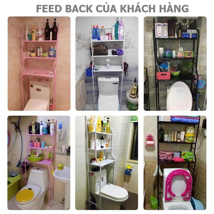 Kệ 3 Tầng Để Đồ Phía Trên Bồn Cầu Nhà Vệ Sinh Toilet Tiết Kiệm Không Gian