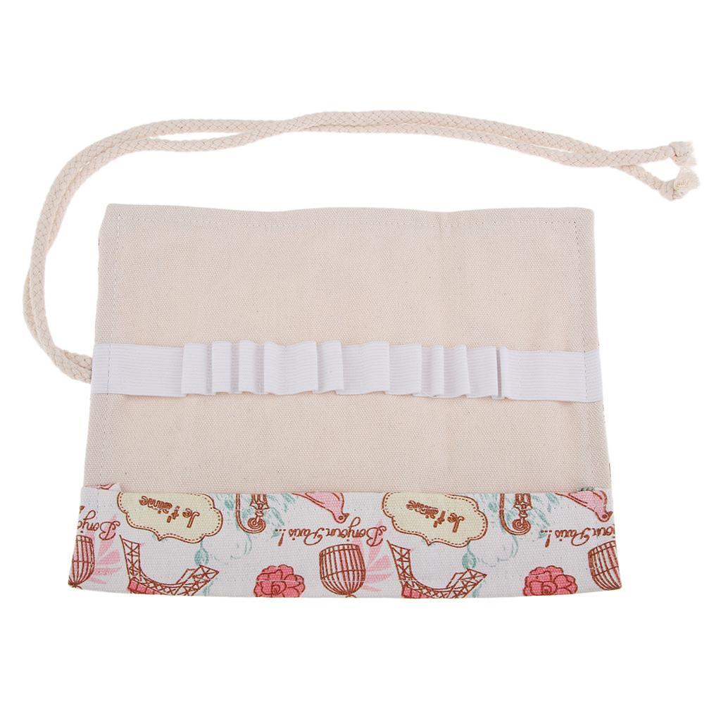12/24/48/72 Holes Canvas Tower Pattern Color Pencil Wrap / Roll up Pencil Case / Stationery Storage Pack