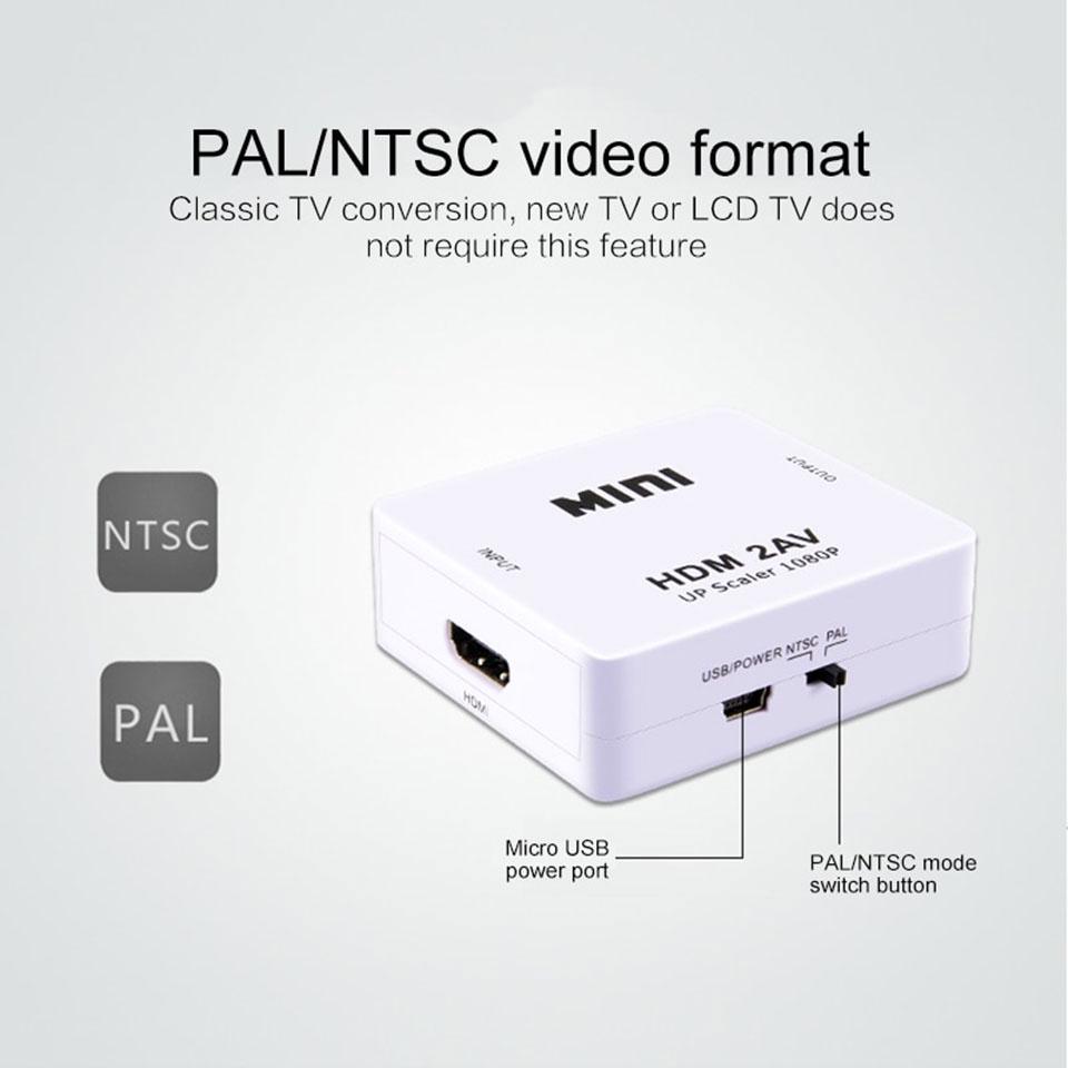 Bộ Chuyển Đổi HDMI Sang AV HD Video HD Sang RCA AV/CVSB L/R Video 1080P Hỗ Trợ NTSC PAL