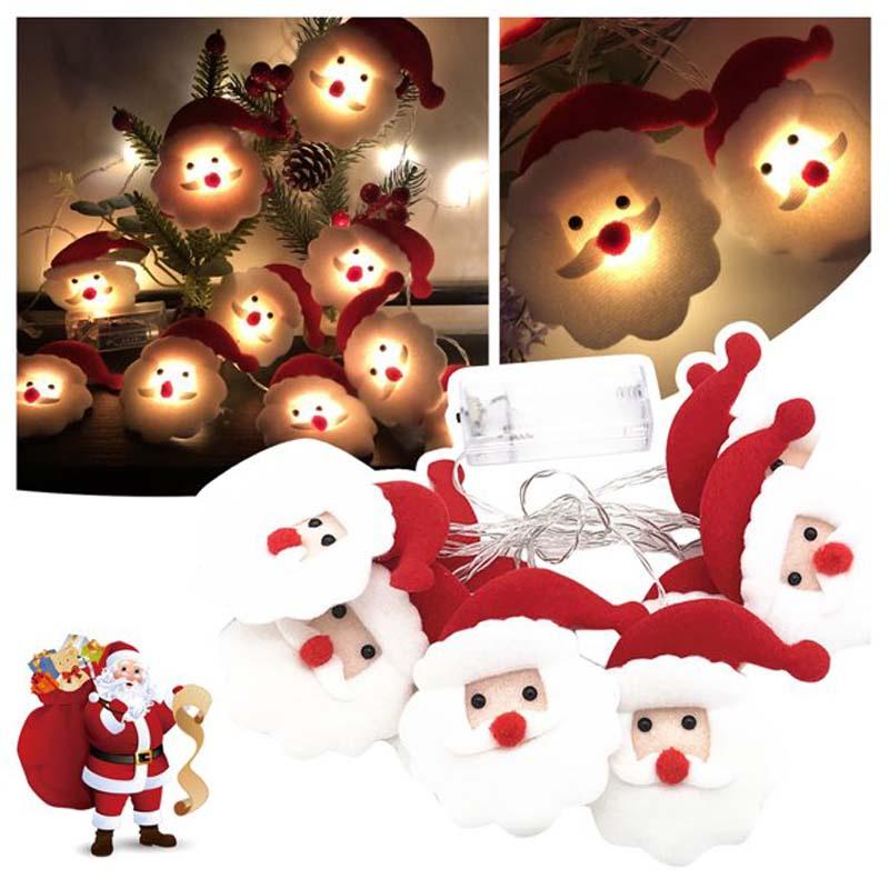 Dây đèn LED 10/20 bóng hình ông già Noel trang trí giáng sinh