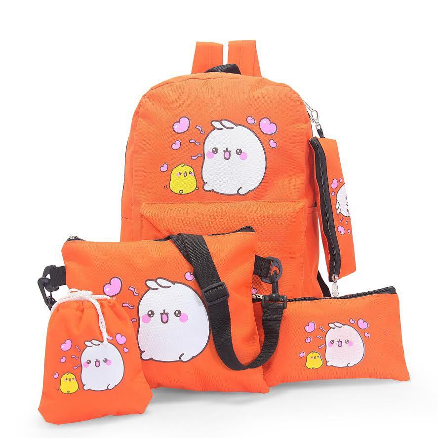Bộ Ba Lô Túi XÁch Thời Trang MoLang Gồm 5 Món