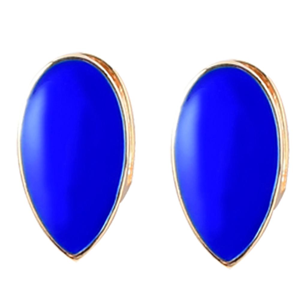 2 Pieces Blue Sharp Fang Teeth Halloween Cosplay Grills Gold Plated