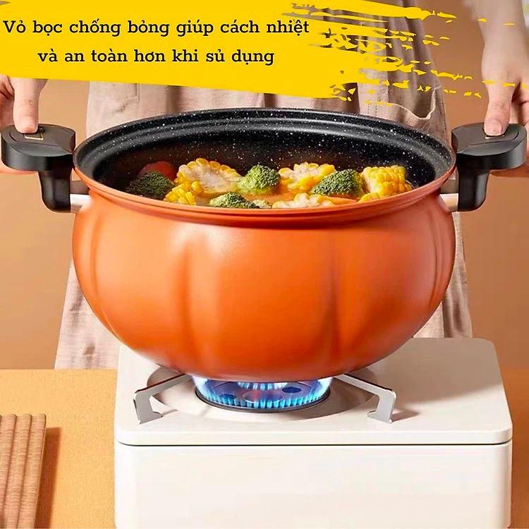 NỒI ÁP SUẤT BÍ NGÔ 8 LÍT - NỒI ÁP SUẤT MINI ĐA NĂNG HÀN QUỐC 24CM ( DUNG TÍCH 3.5L )