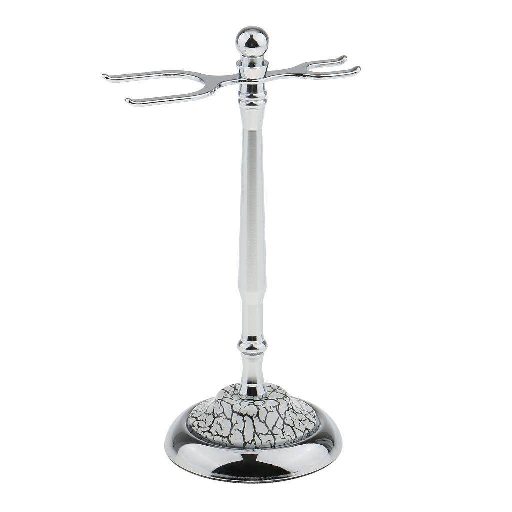 Removable Alloy Double Edge Men's Shaving Brush Straight Holder Stand Razors