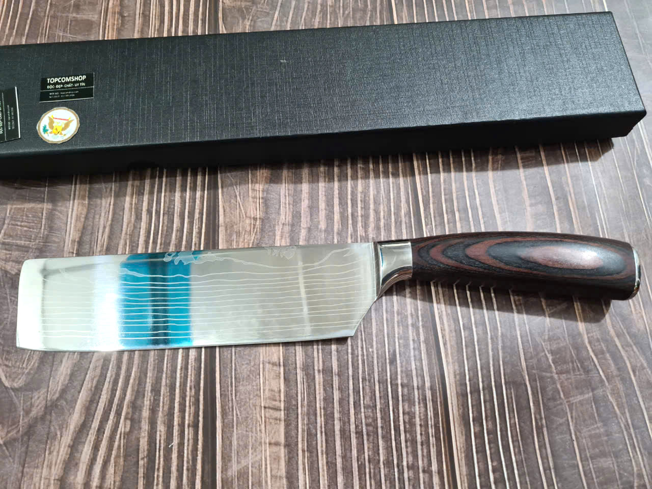 DAO - DAO BẾP NHẬT BẢN USUBA THÉP DAMASCUS MÃ A4 DT125 nt topcoomshop vn