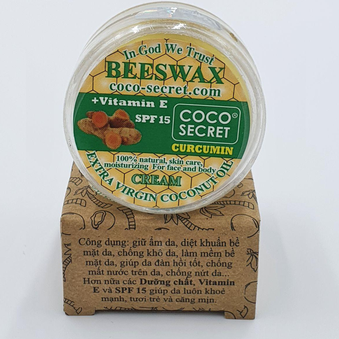 Kem dưỡng ẩm Dầu dừa Sáp ong Tinh bột nghệ Coco Secret