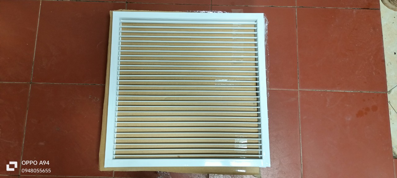 Combo cửa gió nan bầu dục 600x600 kèm lưới lọc bụi