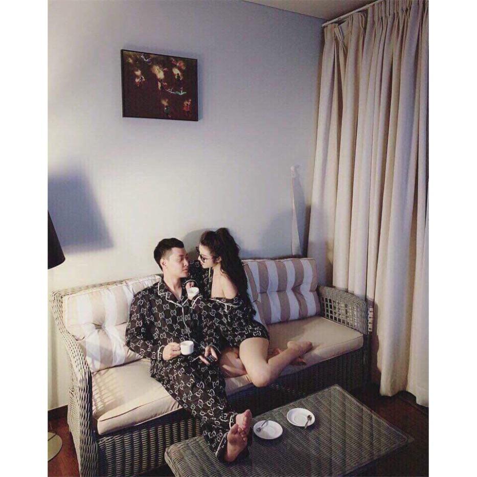 Freeship Bộ Đồ Pijama Nam Nữ Chất Kate Thái