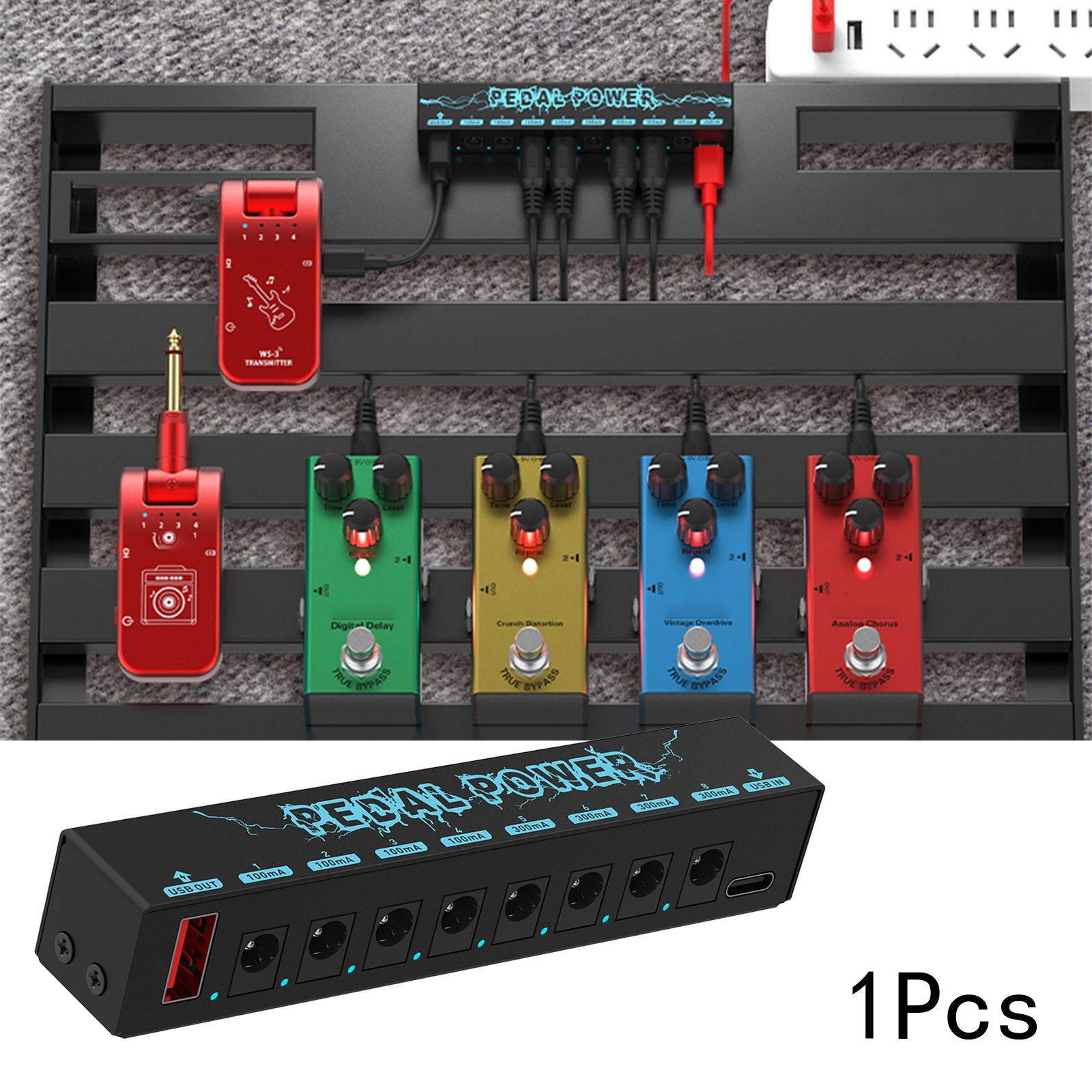 Guitar Pedals Power Supply Durable with USB Port Guitar Effector Power Supply