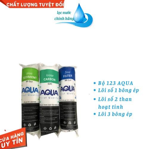 Bộ Lõi Lọc Nước 123 AQUA_ Loại Bỏ Tạp Chất Thô. Tăng Tuổi Thọ Cho Màng RO