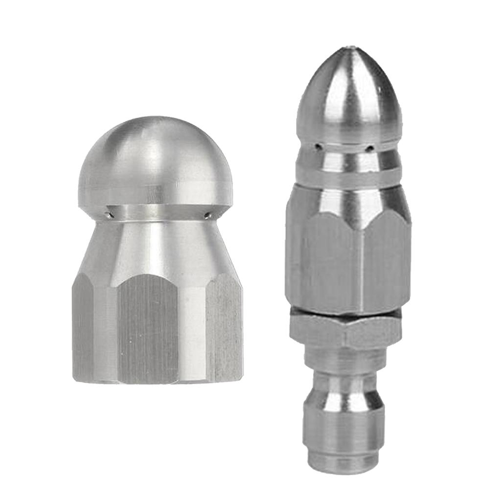 2 Chiếc Áp Lực Thoát Nước Thông Cống Vệ Sinh Đường Ống Jetter Xoay Vòi Phun