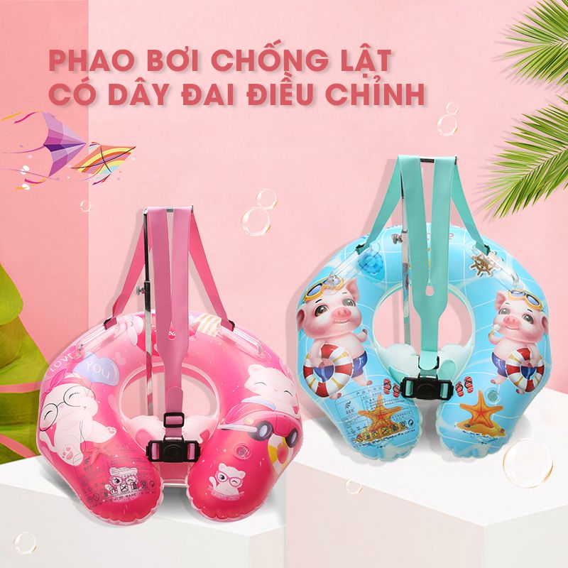 Phao tập bơi thiết kế chống lật có dây đai điều chỉnh an toàn cho trẻ PQ-25 Sportslink