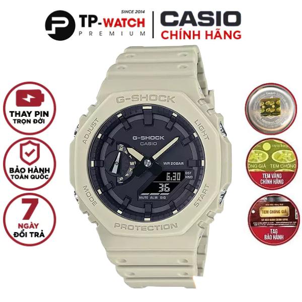 Đồng Hồ Nam Dây Nhựa Casio G-Shock GA-2100-5ADR Chính Hãng - GA-2100-5A Lõi Carbon