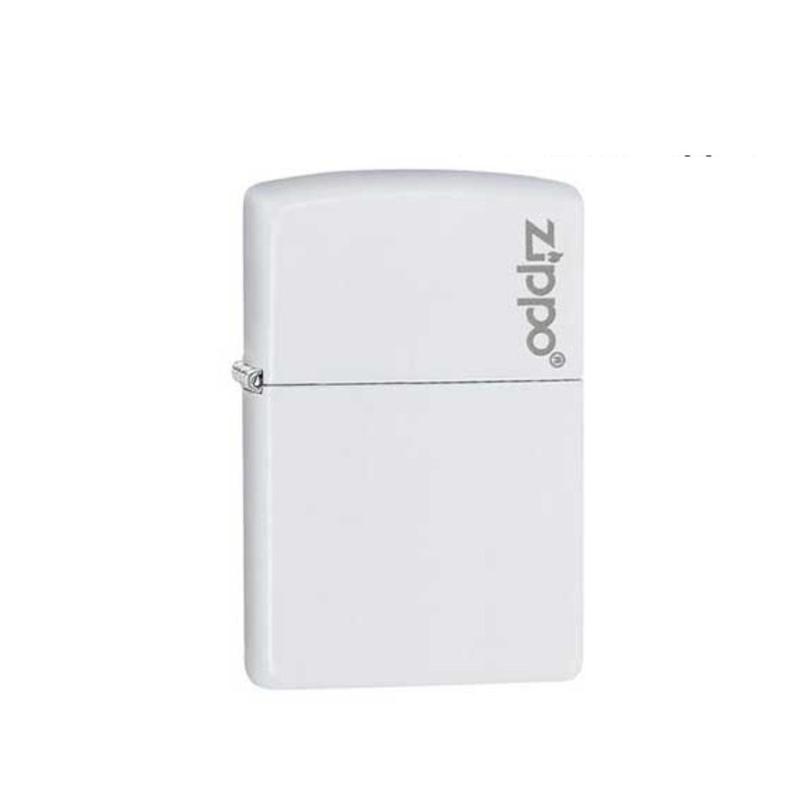 Bật lửa ZIPPO 214ZL –Bật lửa ZIPPO WHITE MATTE WITH LOGO