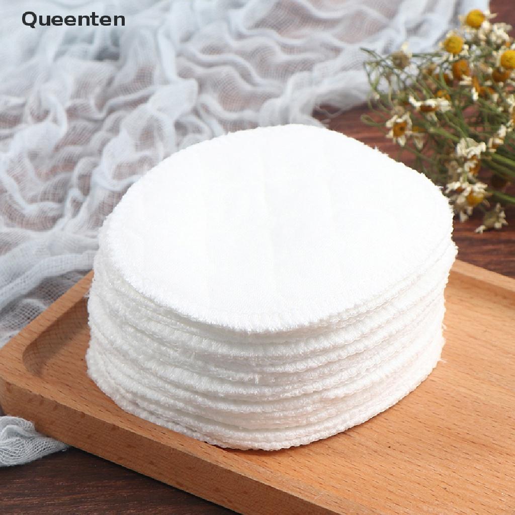 Queenten 20Pcs Reusable Cotton Pads Washable Makeup Remover Pad Soft Face Skin Cleaner QT