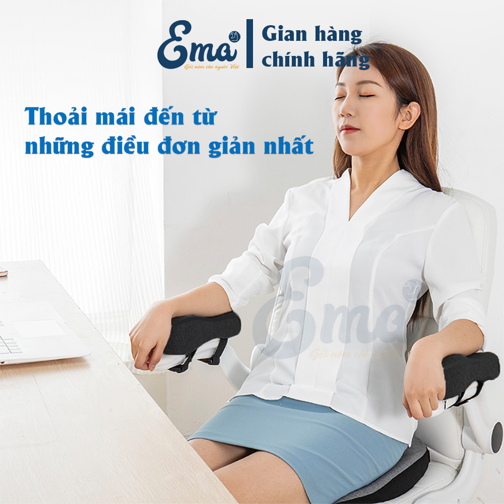 Bộ đệm kê tay ghế văn phòng EMA từ cao su non - thiết kế công thái học ôm trọn cánh tay