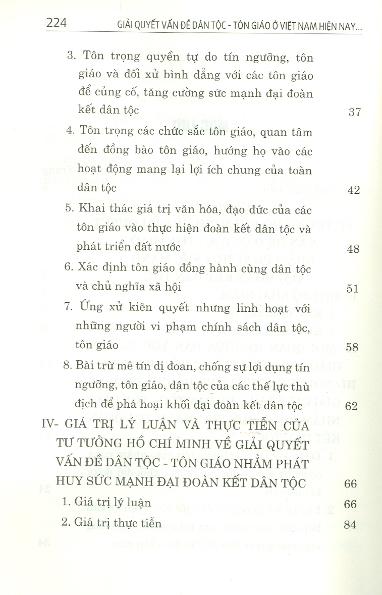 Giải Quyết Vấn Đề Dân Tộc - Tôn Giáo Ở Việt Nam Hiện Nay Nhằm Phát Huy Sức Mạnh Đại Đoàn Kết Dân Tộc Theo Tư Tưởng Hồ Chí Minh (Sách chuyên khảo)