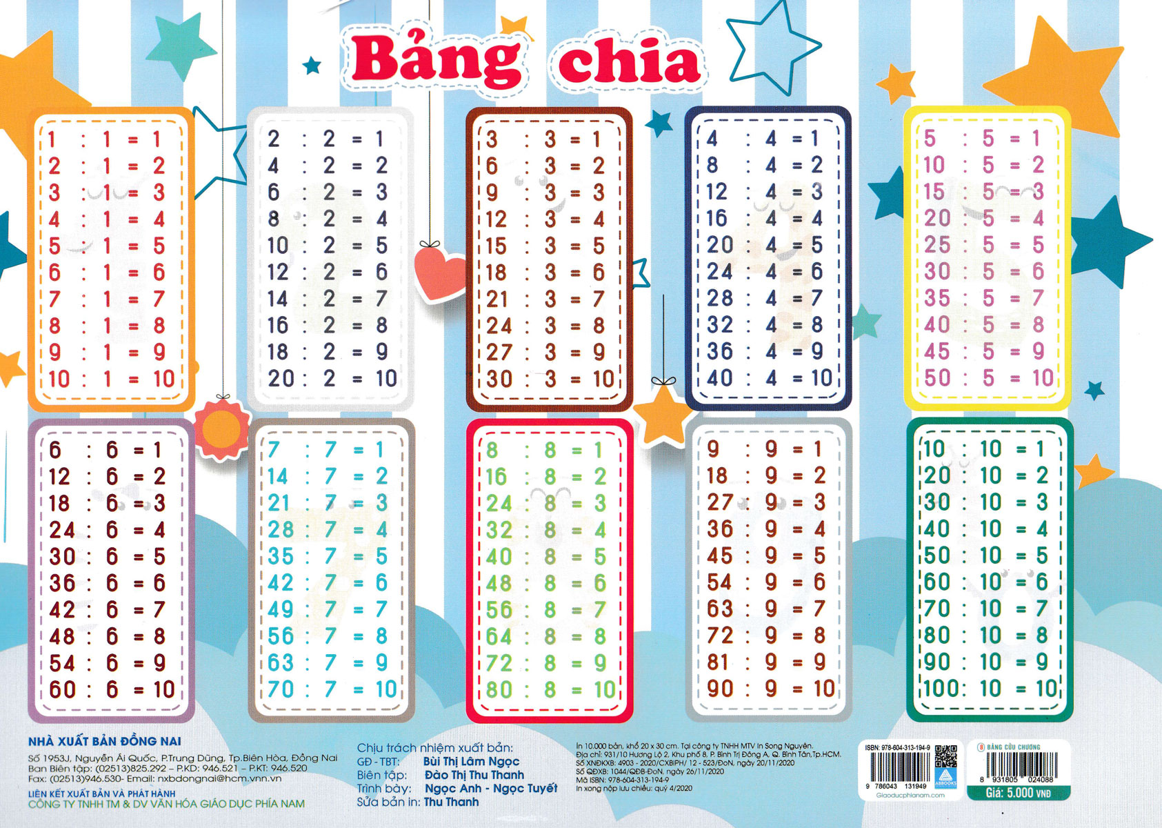 Combo Bảng Chữ Cái Tiếng Việt, Số Đếm + Bảng Chữ Cái Chữ Ghép Và Vần, Phép Cộng Phép Trừ + Bảng Cửu Chương, Bảng Chia _ABB
