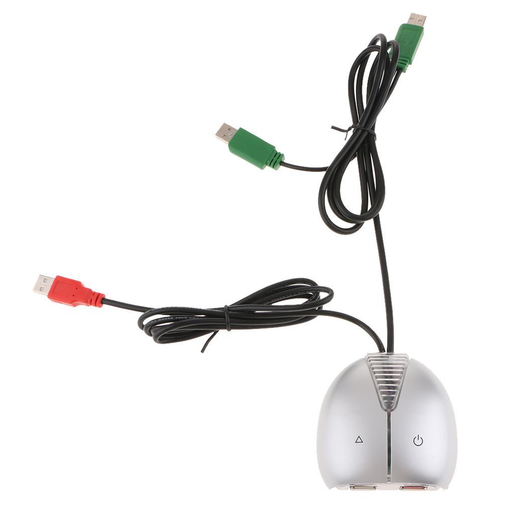 Desktop Computers Case Power Supply Reset HDD Button Switch + Dual USB Port